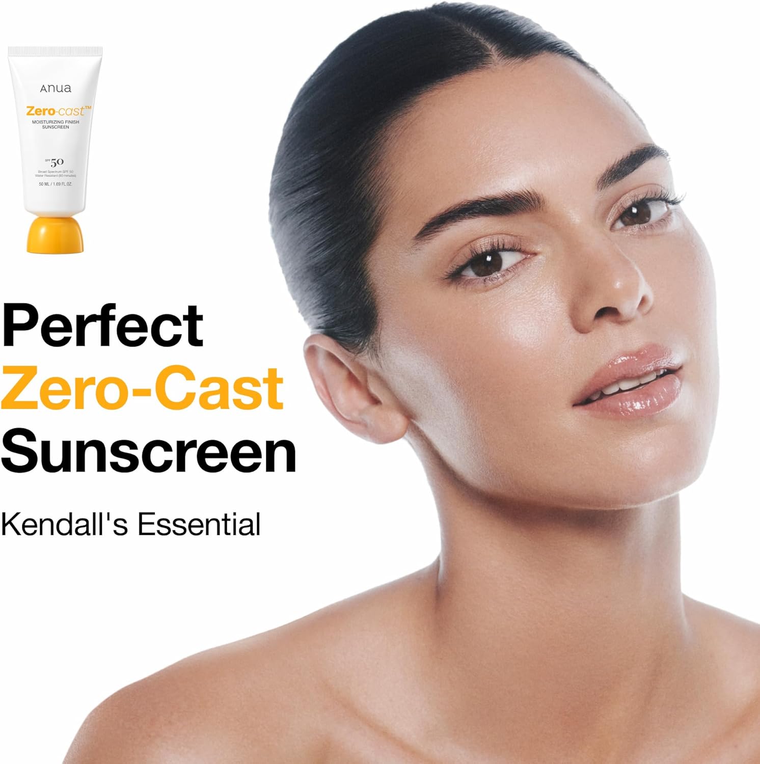 واقي الشمس ANUA Zero Cast Moisturizing Finish بعامل حماية SPF 50+ PA++++ سعة 50 مل